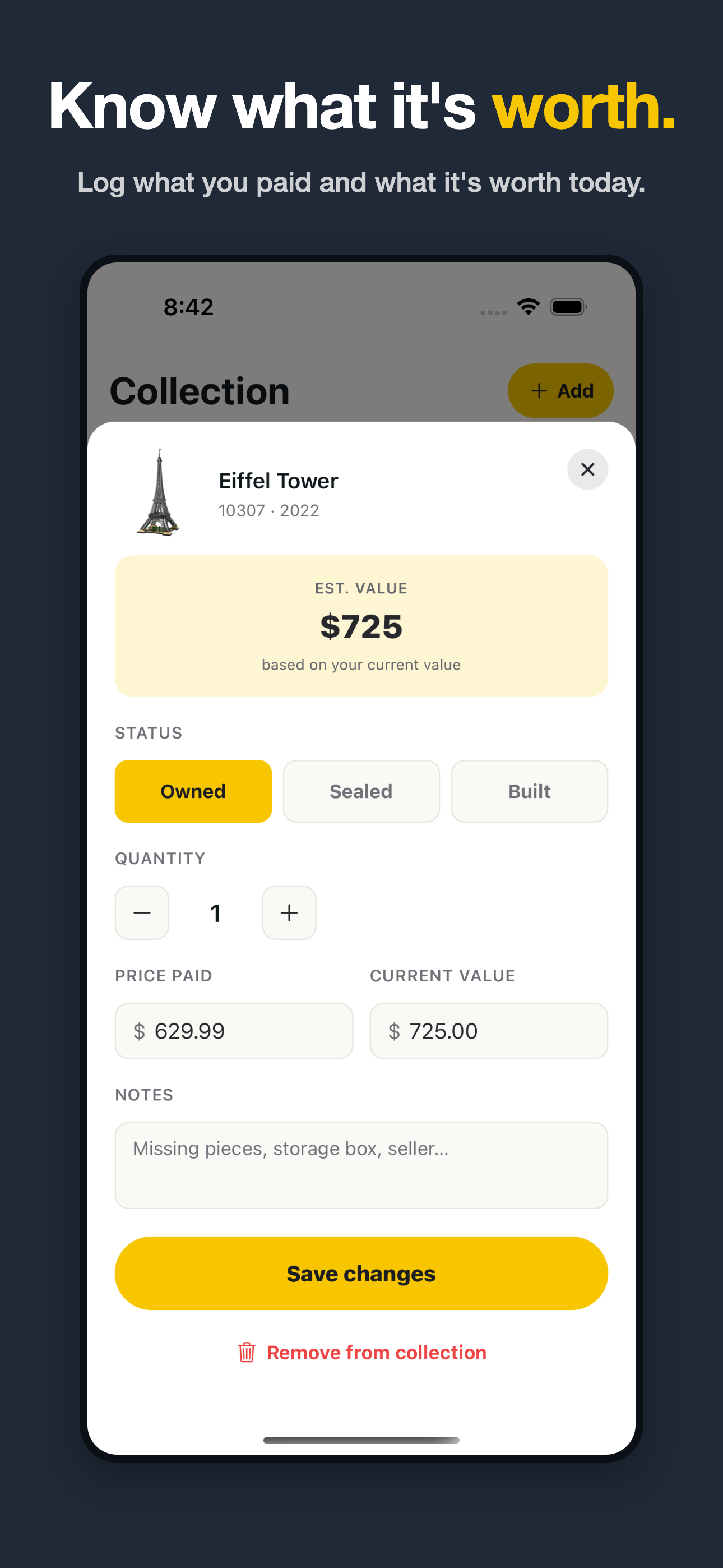 BrickShelf: Brick Set Tracker screenshot 3