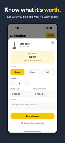 BrickShelf: Brick Set Tracker iPhone screenshot