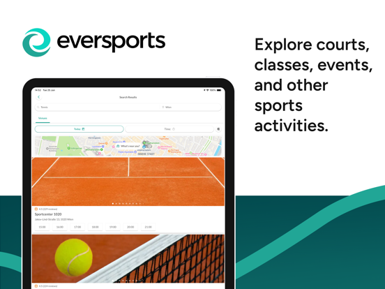 EVERSPORTS Book & Find Sports iPad screenshot 3 - Health & Fitness app