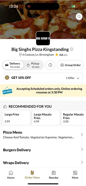 Big Singhs Pizza Kingstanding screenshot 2