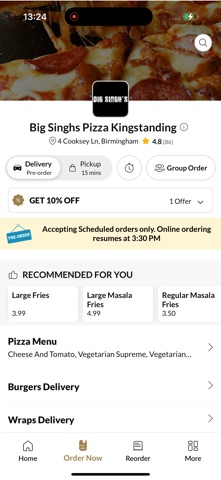 Big Singhs Pizza Kingstanding screenshot