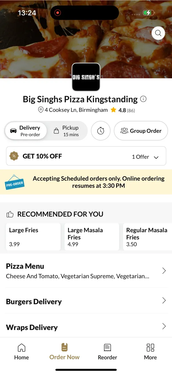 Screenshot #2 pour Big Singhs Pizza Kingstanding