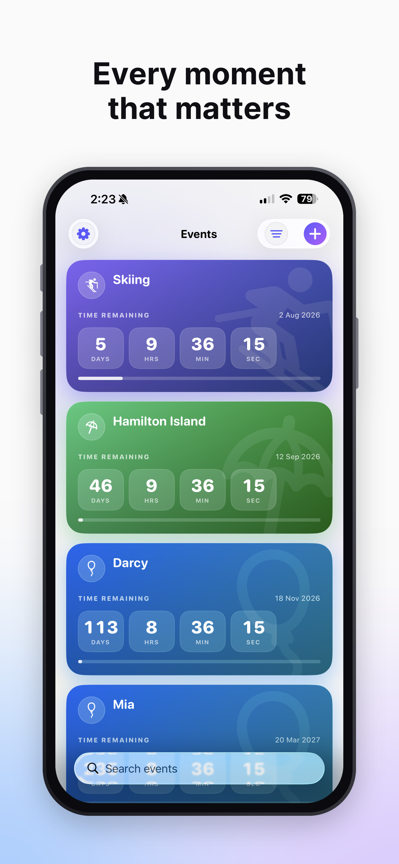 Countdown - Watch & Widgets screenshot 2