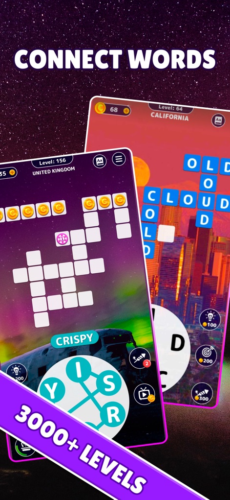 Word Maker - Puzzle Game - このゲームは、グローバルな目的地を背景にした魅力的なワードコネクトゲームプレイと、3000以上の豊富なレベルでユーザーを魅了します。