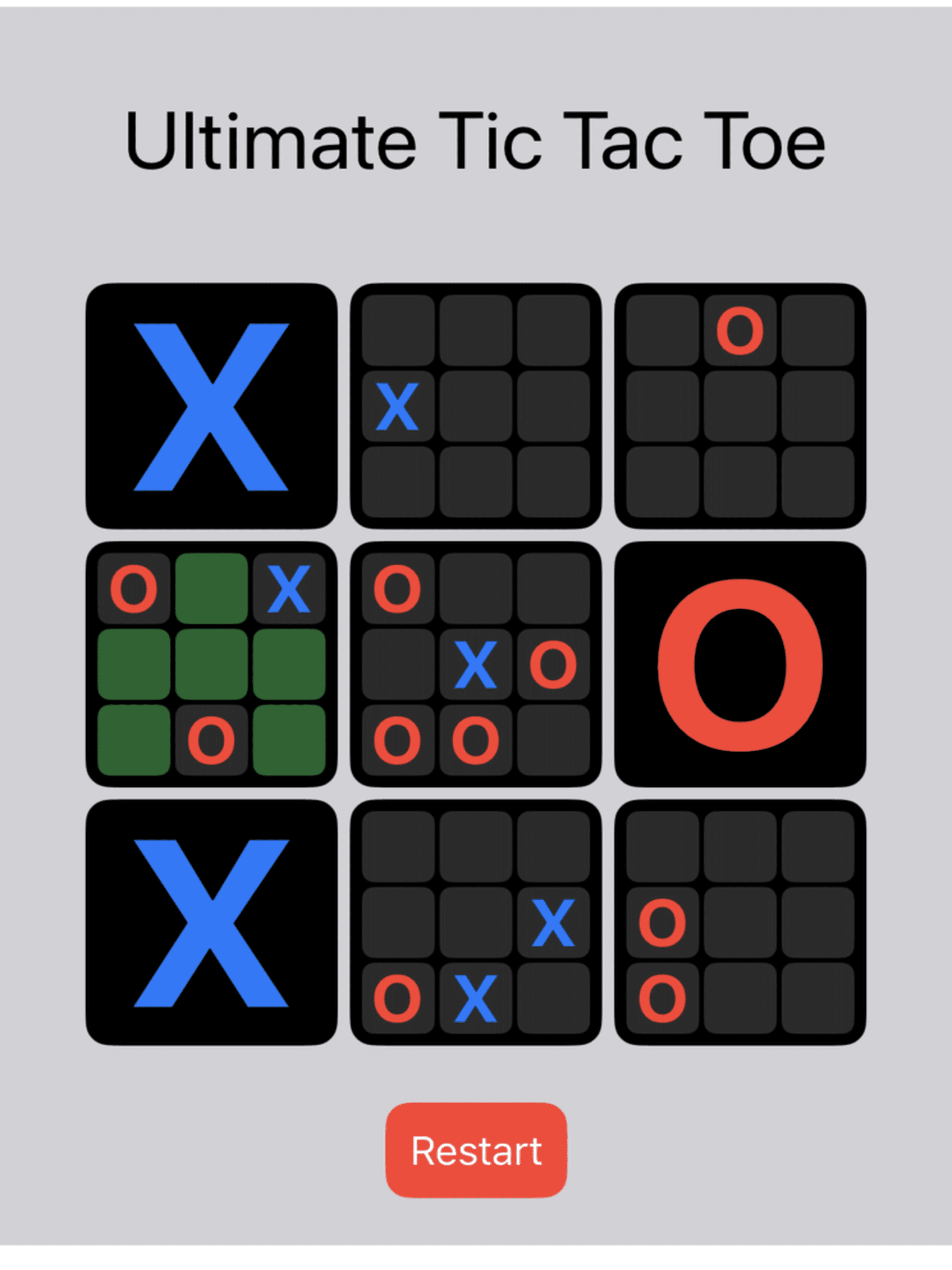 Ultimate Tic-Tac-Toe App