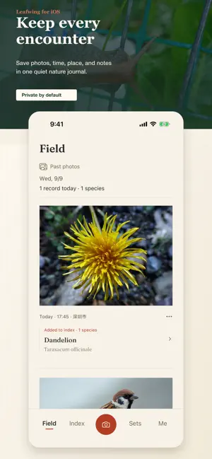 Leafwing Nature Journal screenshot 2