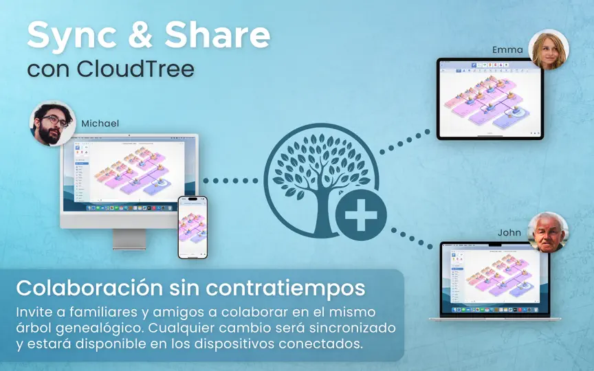 Captura de pantalla de MacFamilyTree 11 en iPhone 8