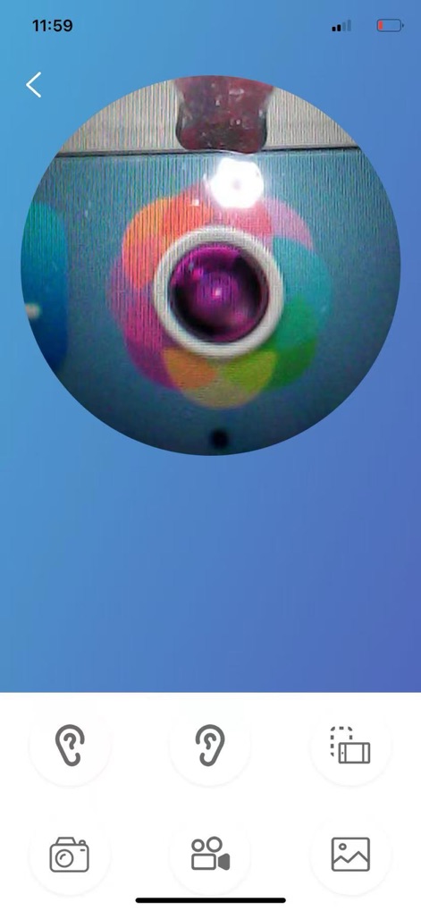 visual earpick - La aplicación ofrece una vista en tiempo real de alta definición, permitiendo a los usuarios visualizar el interior del oído con una claridad excepcional. Los controles de grabación y galería están convenientemente accesibles para documentar hallazgos.