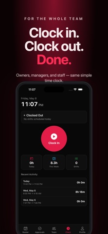Rosie - Roster & Time Clock screenshot