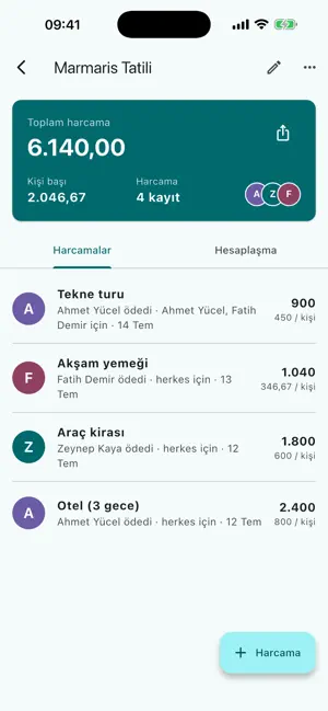 Alman Usulü: Harcama Paylaşımı screenshot 1