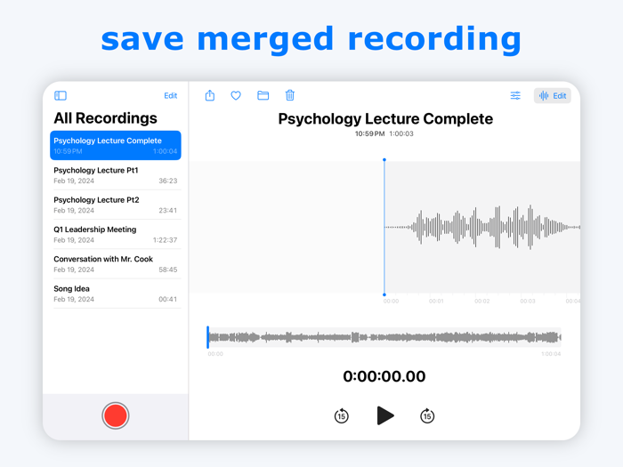 Merge Voice Memos