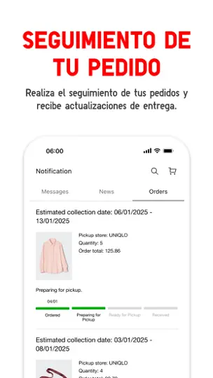 Captura de pantalla de UNIQLO - LifeWear en iPhone 3