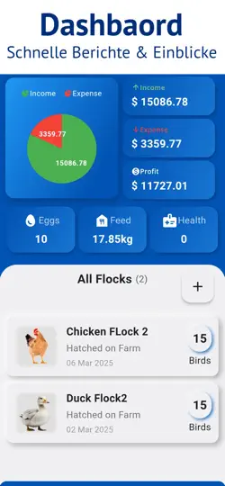 Screenshot von Geflügel & Hühner Farm Manager auf dem iPhone 6