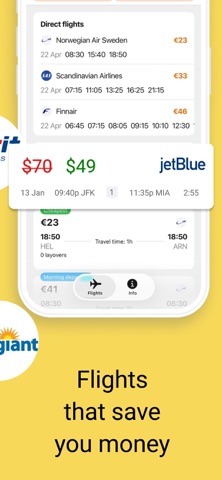 Low-cost: airlines & flights iPhone screenshot