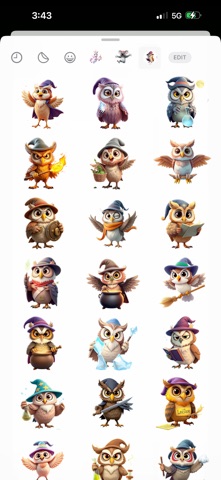 Wizard Owl Stickers Screenshot 1 of 4