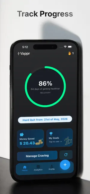 Vappr - Quit Vaping Companion screenshot 1