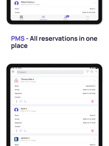 mobile-calendar booking system iPad screenshot