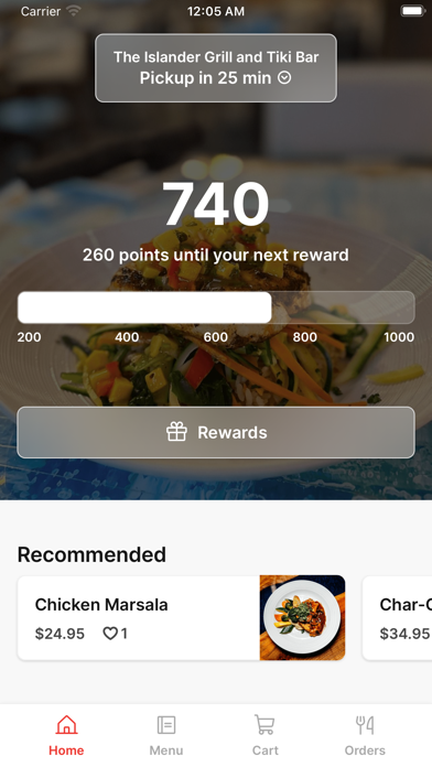 The Islander Grill app screenshot