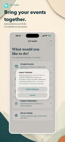 ICS Toolkit のスクリーンショット