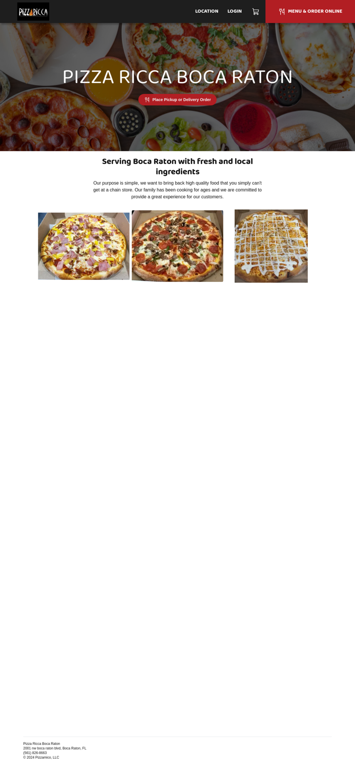 Pizza Ricca Boca Raton