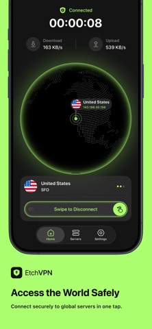 EtchVPN: Secure VPN & Wifi iPhone screenshot 1