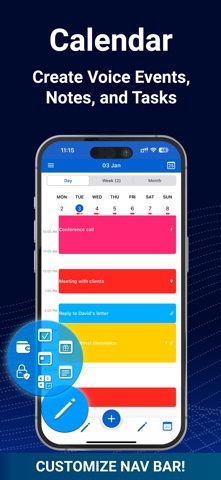 HUB: Calendar, Budget, Notes iPhone screenshot
