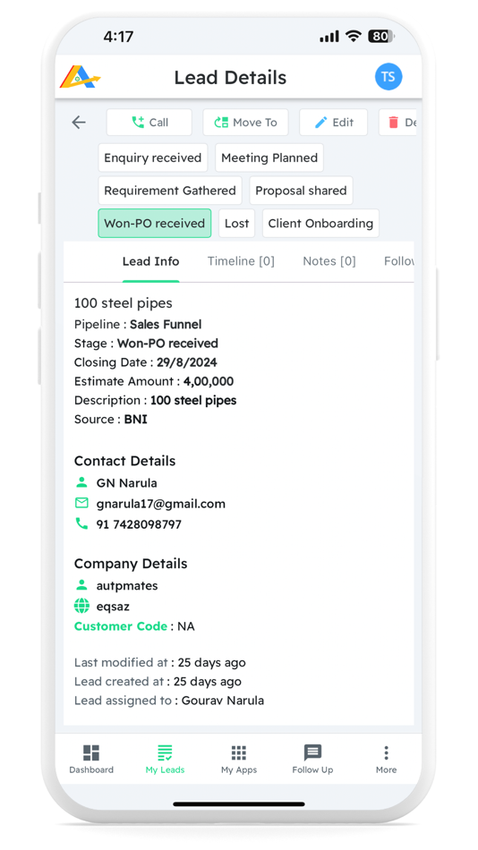 #4. Automate Sales CRM (iOS) Bởi: Automate Business