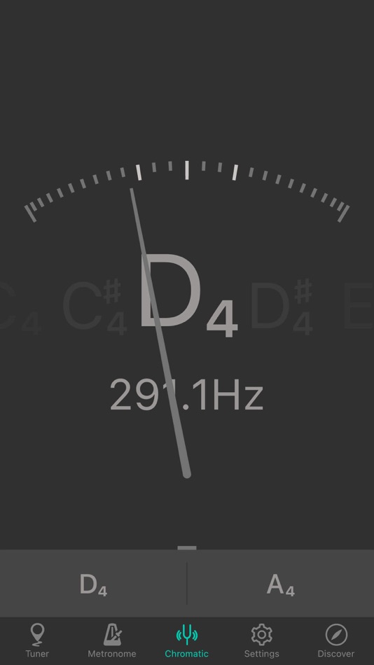 #3. Erhu Tuner - Tuner & Metronome (iOS) 由: Qiaochu Zhu
