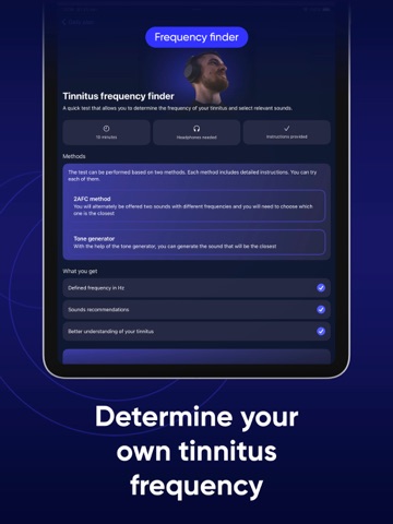 TSound: tinnitus sound therapy iPad screenshot