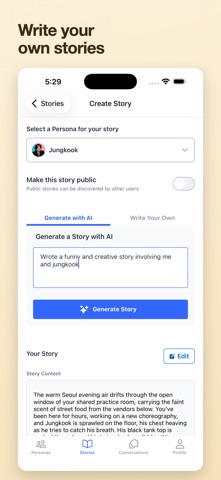 Fingerheart: Kpop AI Chat iPhone screenshot