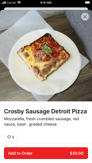 Tori T's Pizzeria iPhone screenshot 4 - Food & Drink app