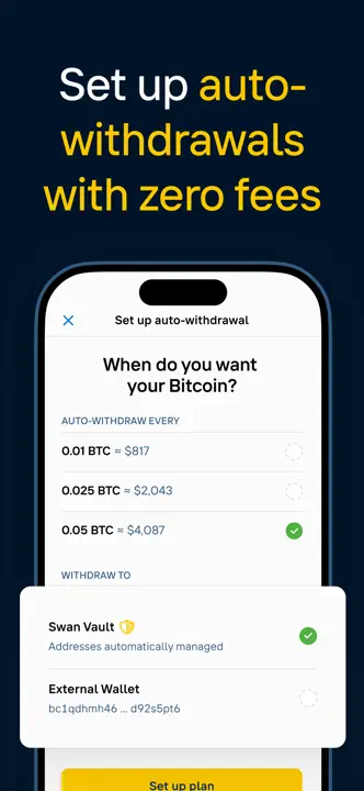 Swan Bitcoin : capture d’écran 6 sur 8