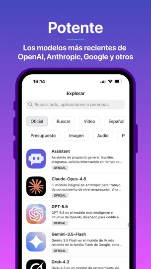 Captura de pantalla de Poe – Fast AI Chat en iPhone 4