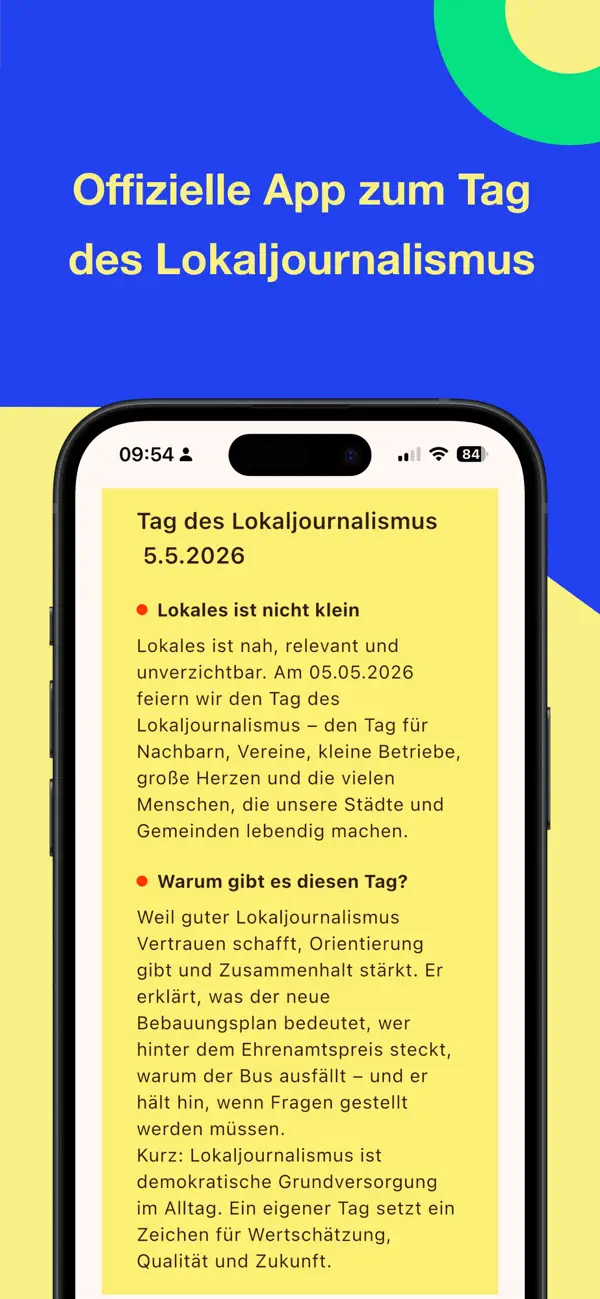 Screenshot #3 pour Tag des Lokaljournalismus