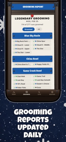 Groomd: Ski Mountain Reports iPhone screenshot