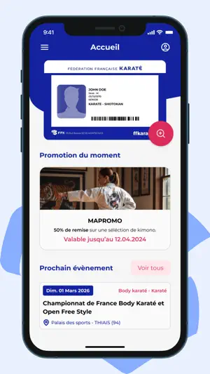 FFKarate e-licence screenshot 2