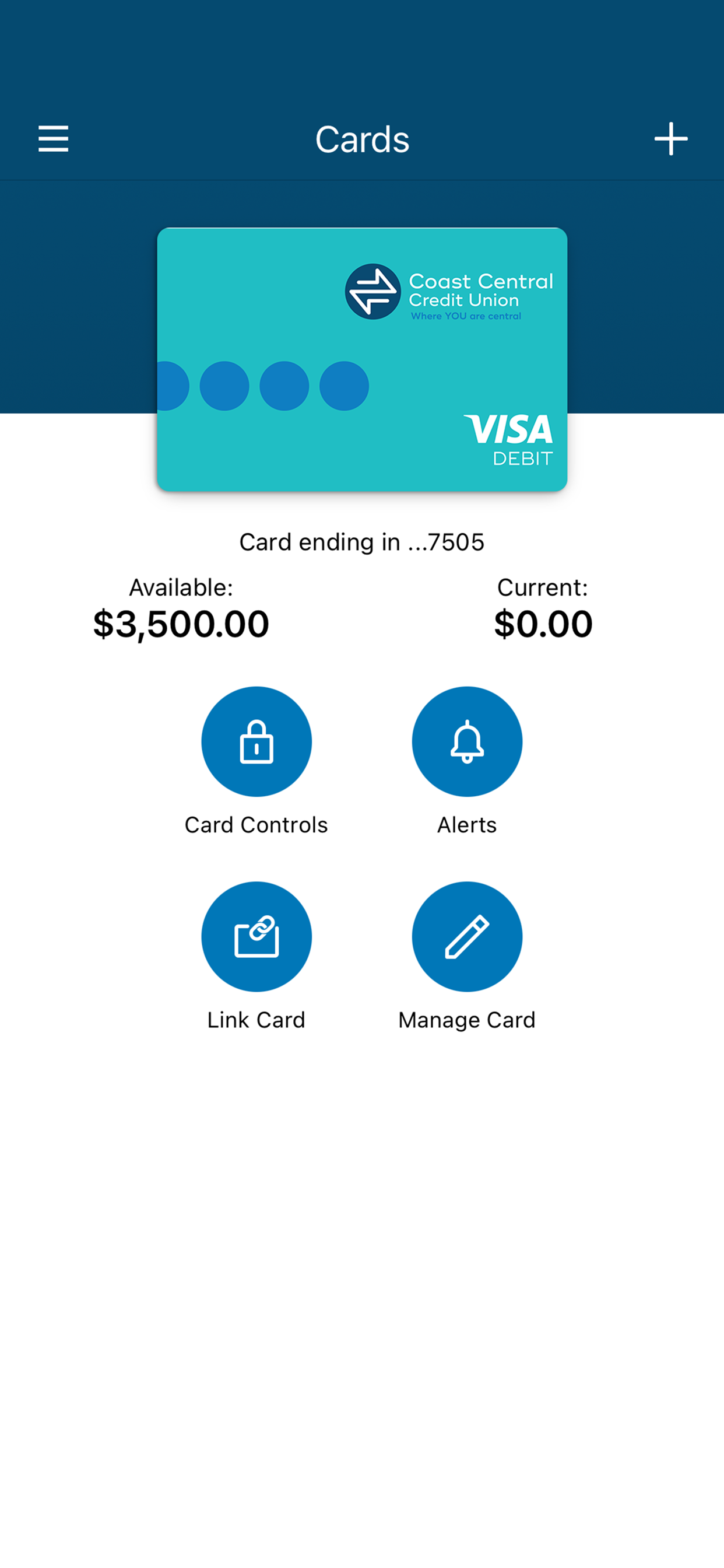 Coast Central Card Control