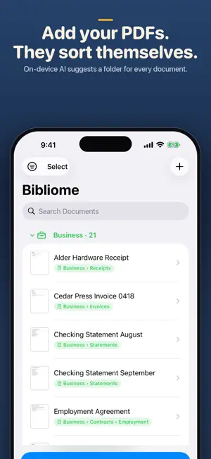 Bibliome screenshot 1