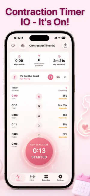Contraction Timer & Counter IO screenshot 1