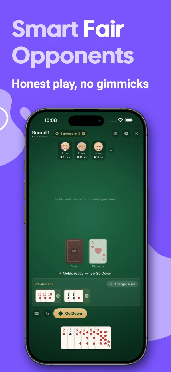Screenshot #3 pour Progressive Gin: Rummy Cards