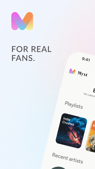Screenshot #1 pour Myxt: Music for Fans