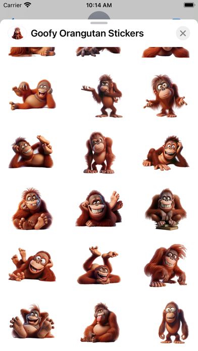 Screenshot #3 pour Goofy Orangutan Stickers