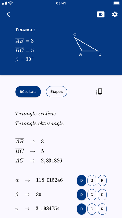 Screenshot #2 pour Solveur de triangles