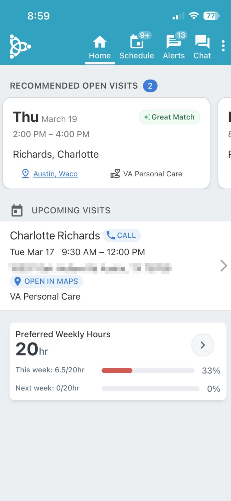 AxisCare Mobile iphone screenshot 1