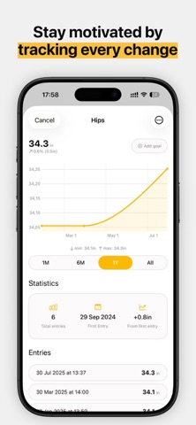 Body Measurement Tracker & Log Screenshot 2 of 5