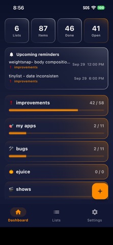 TinyLists: To-Do List & Tasks Screenshot 1 of 9