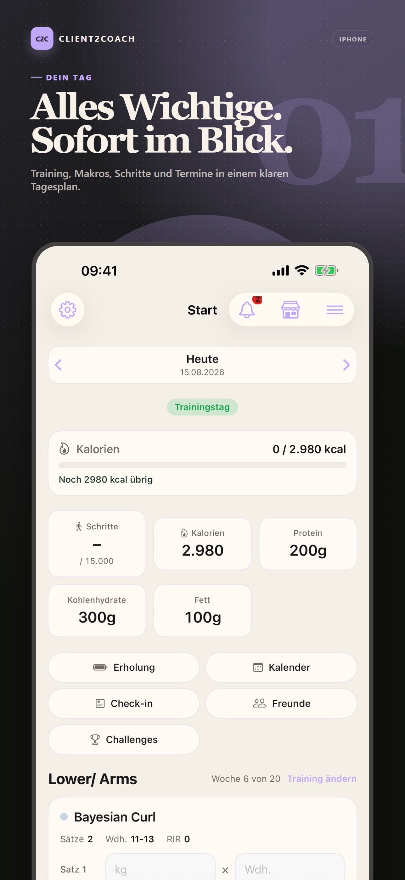 Screenshot 1 of Client2Coach