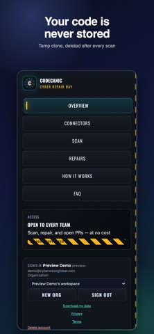 Codecanic: Code Security iPhone screenshot