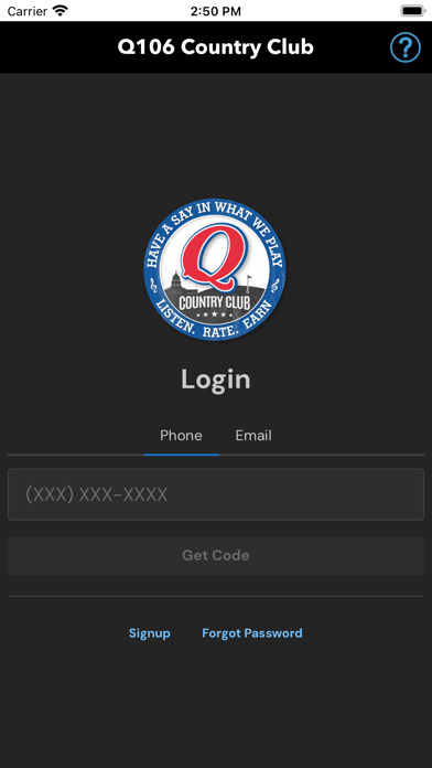 Today's Q106 Country Club Screenshot