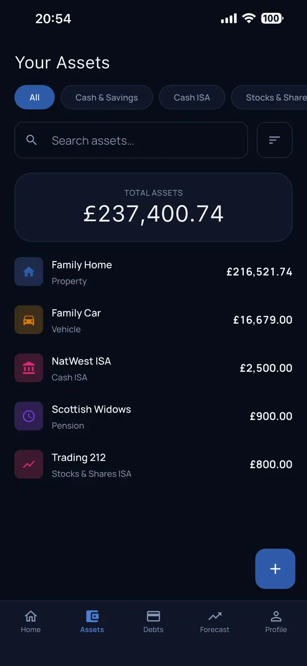 Screenshot #3 pour Wealthly: Track Your Net Worth
